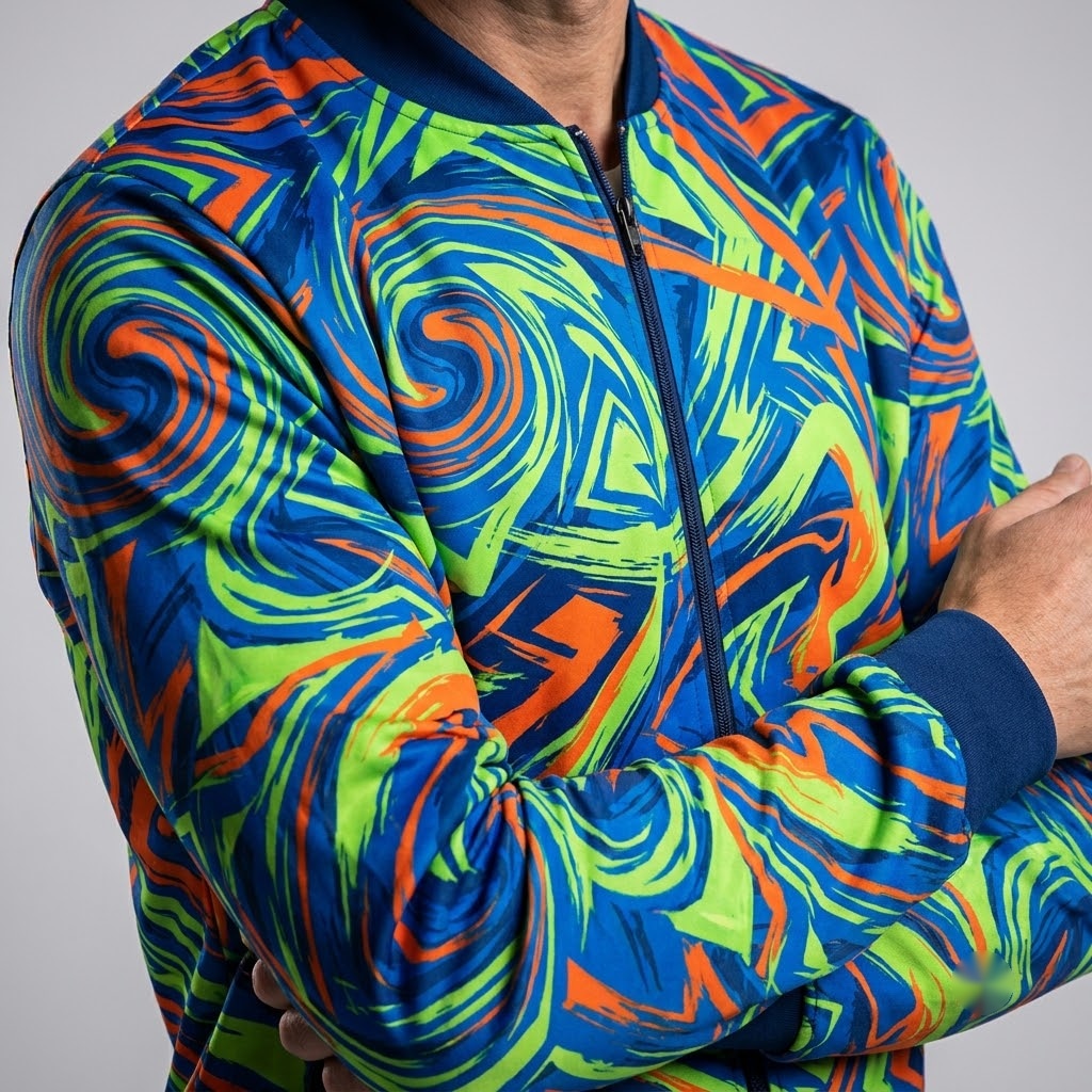 Electric Motion Pulse Bomber Jacket for Energetic Style