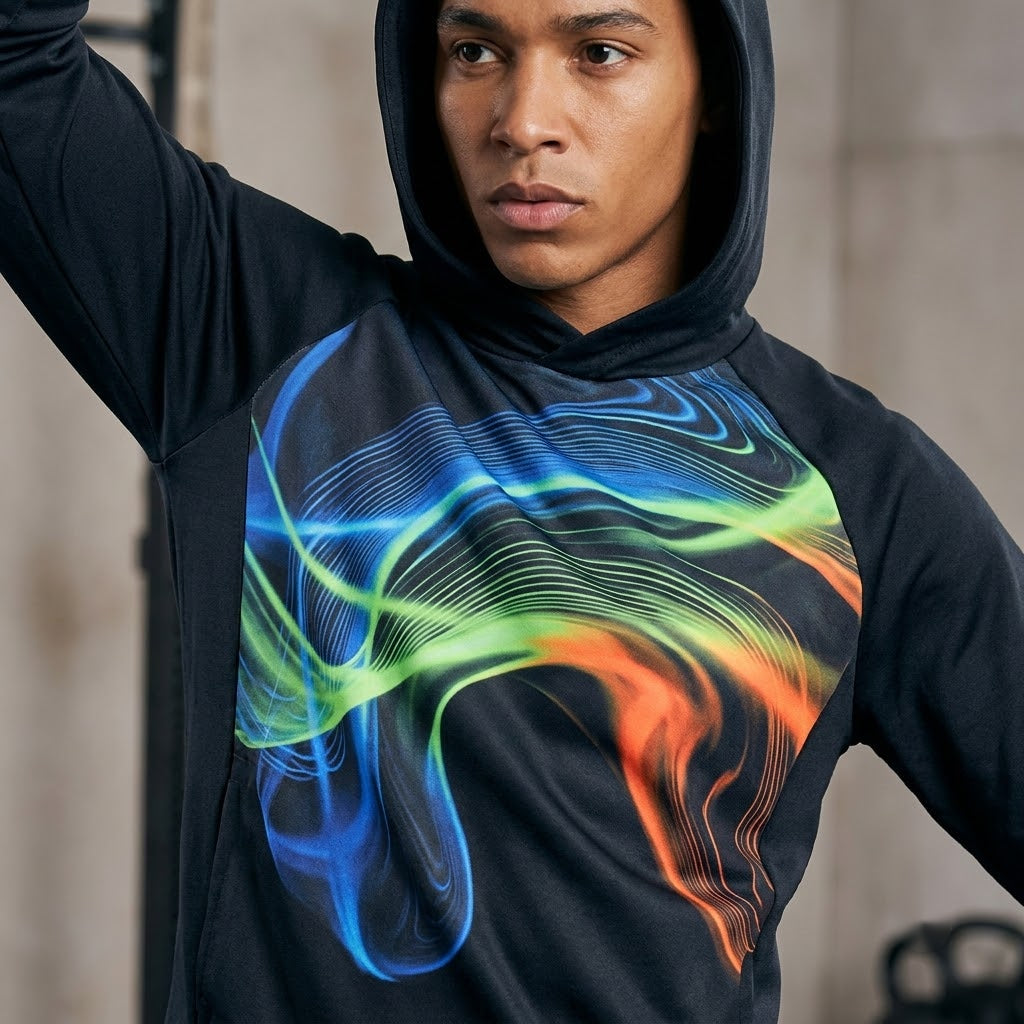 Dynamic Energy Motion Abstract Hoodie