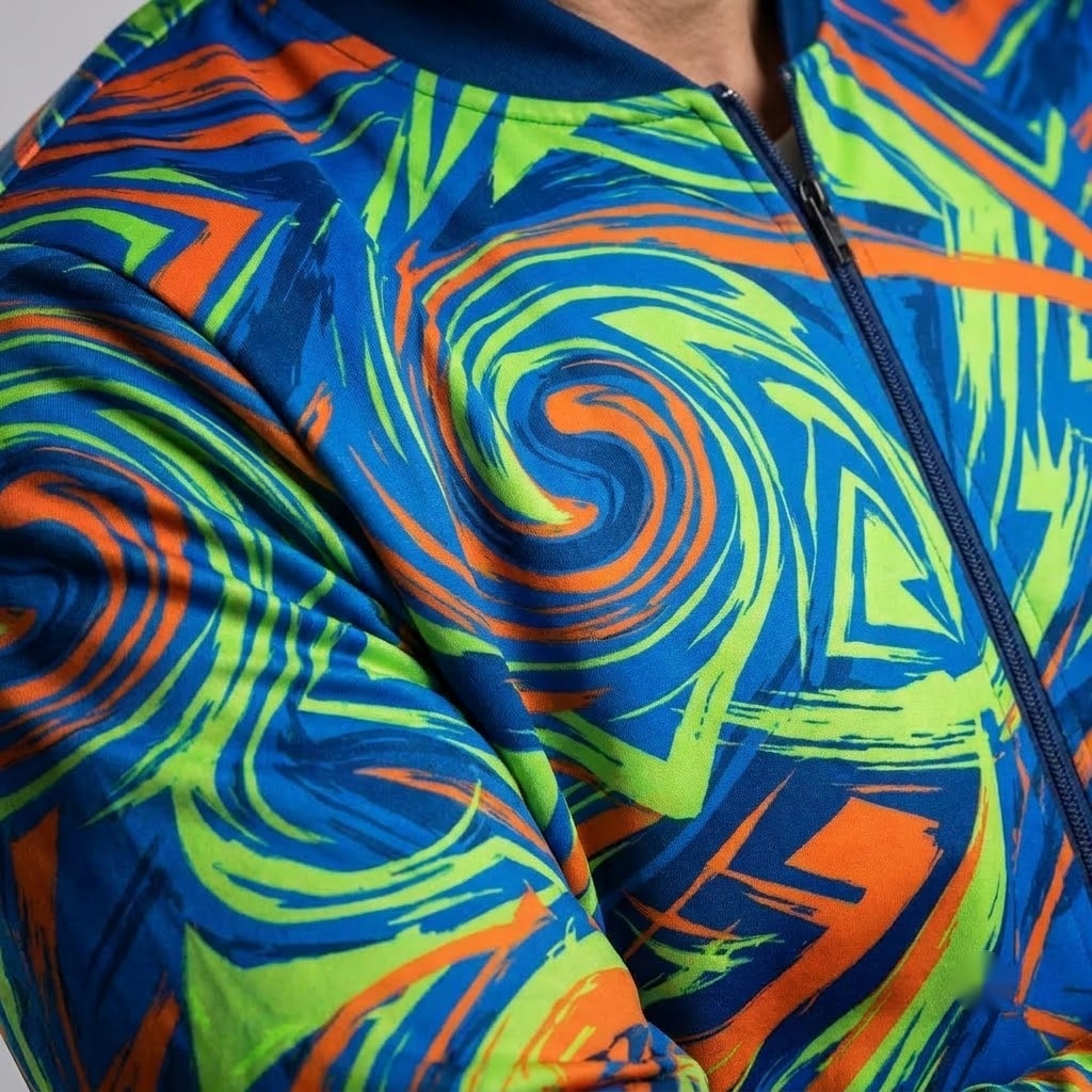 Electric Motion Pulse Bomber Jacket for Energetic Style