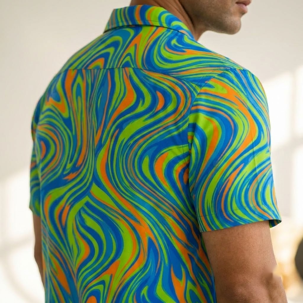 Dynamic Voltage Motion Hawaiian Camp Shirt