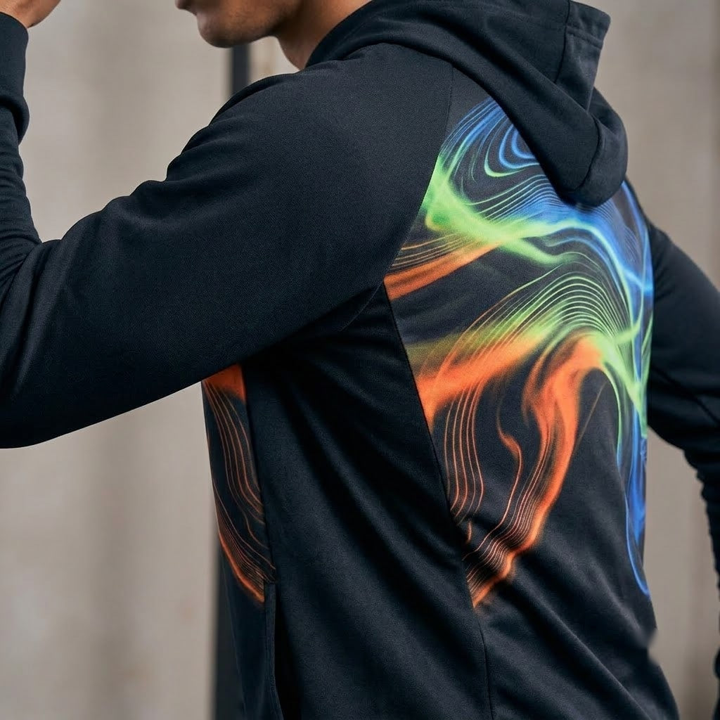 Dynamic Energy Motion Abstract Hoodie