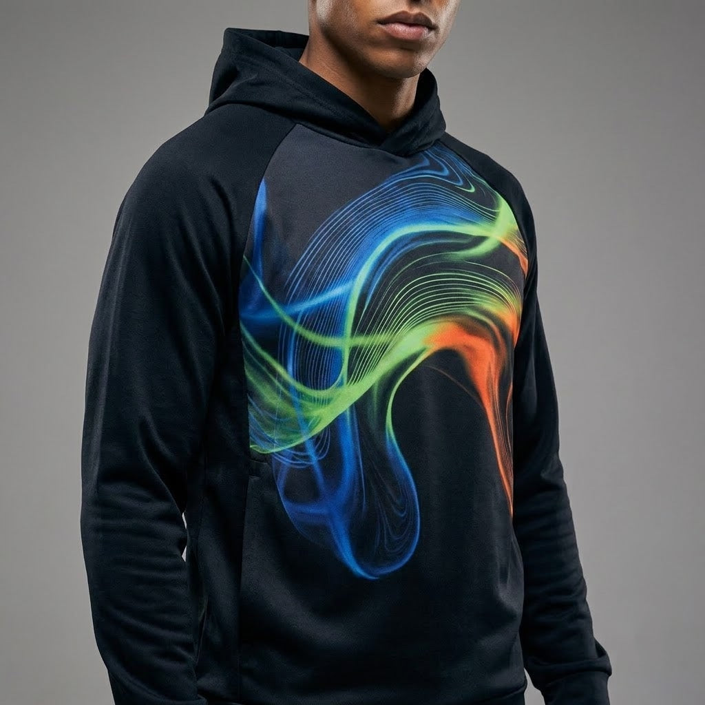 Dynamic Energy Motion Abstract Hoodie