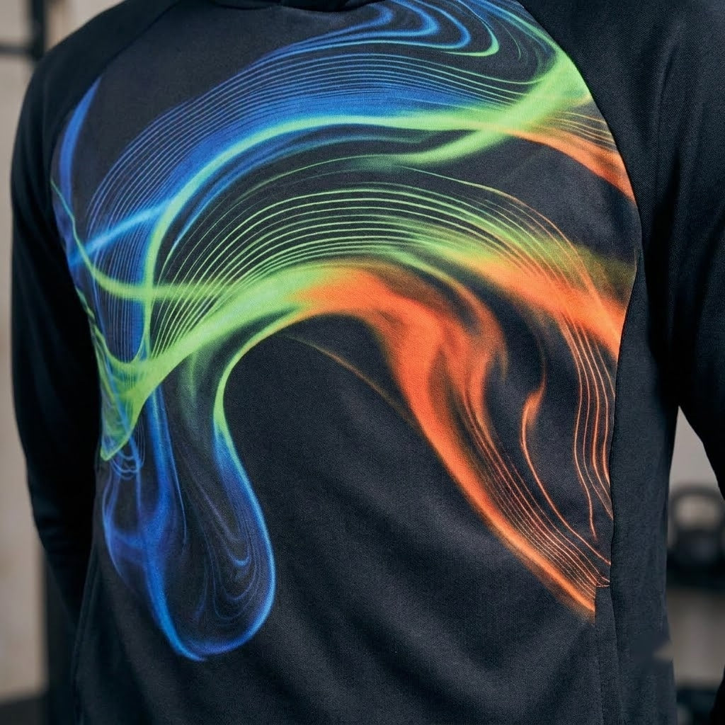 Dynamic Energy Motion Abstract Hoodie