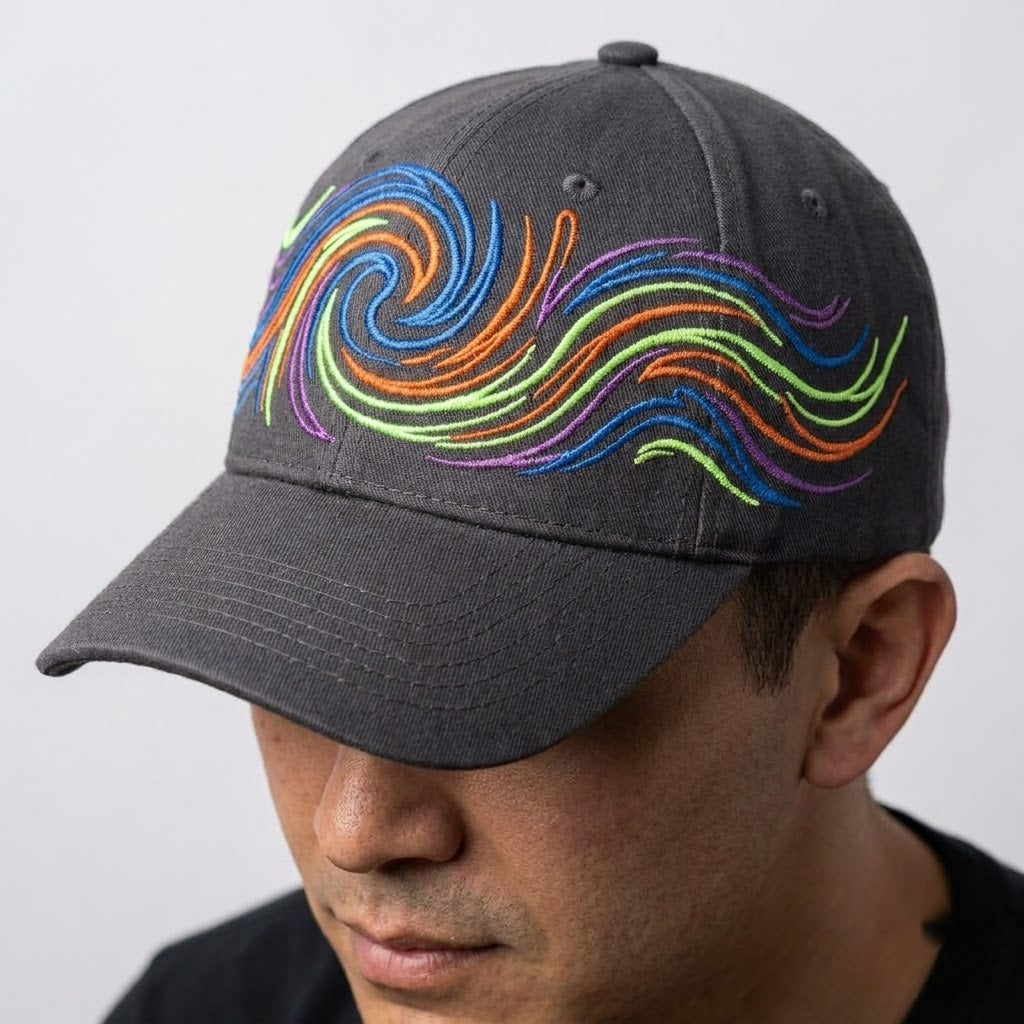 Dynamic Pulse Motion Embroidered Baseball Cap