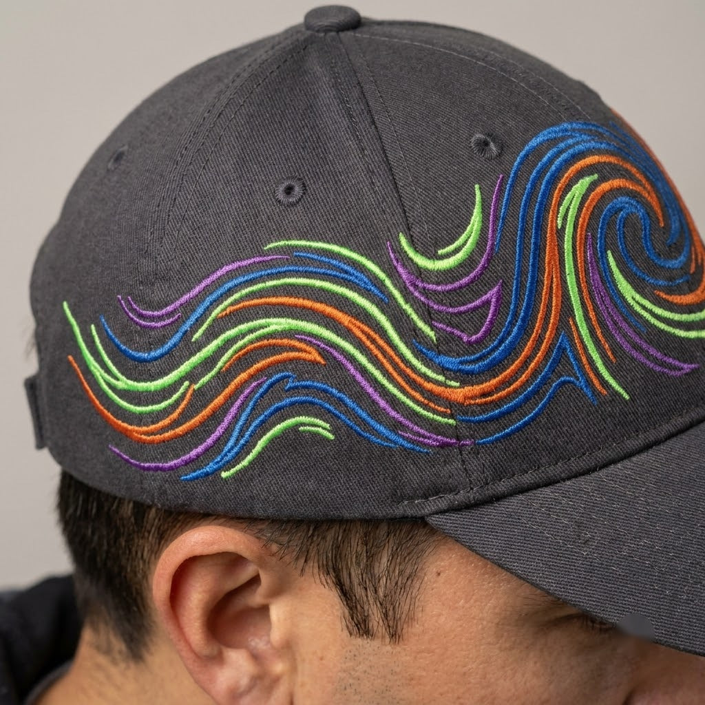 Dynamic Pulse Motion Embroidered Baseball Cap