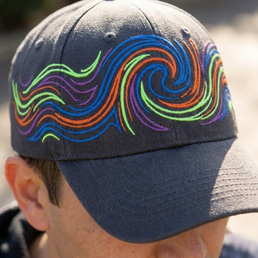 Dynamic Pulse Motion Embroidered Baseball Cap