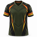 Dynamic Geometric Athletic Jersey | V-Neck Sport Shirt