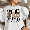 Spooky Season Ghost Sweatshirt | Leopard, Camo & Checkered Halloween Sweatshirts