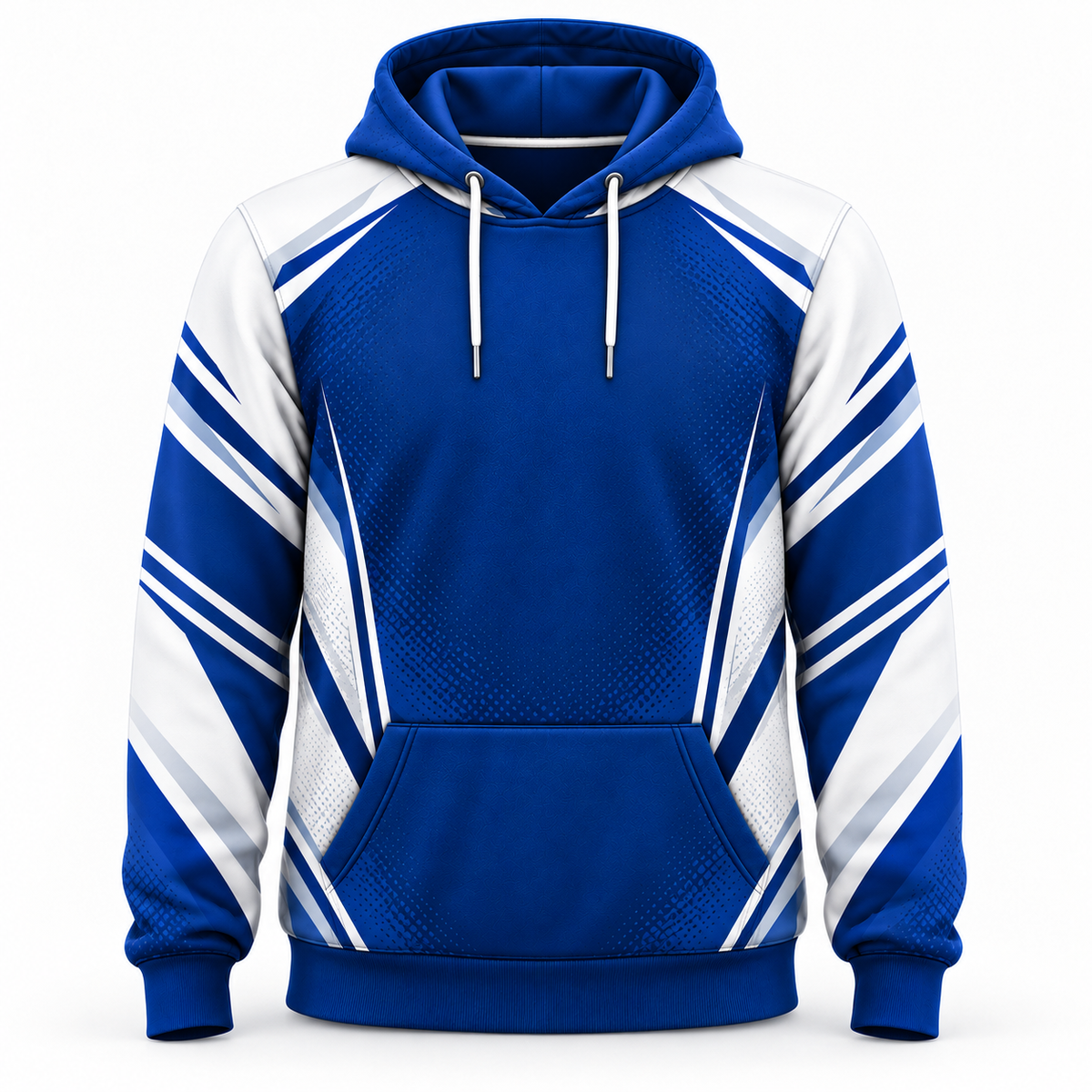 Performance Athletic Hoodie - Royal Blue & White Sublimated Pullover