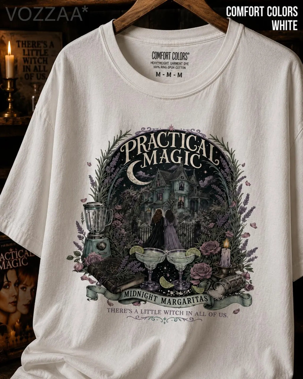 Practical Magic Shirt: Midnight Margaritas Witchy Halloween Tee