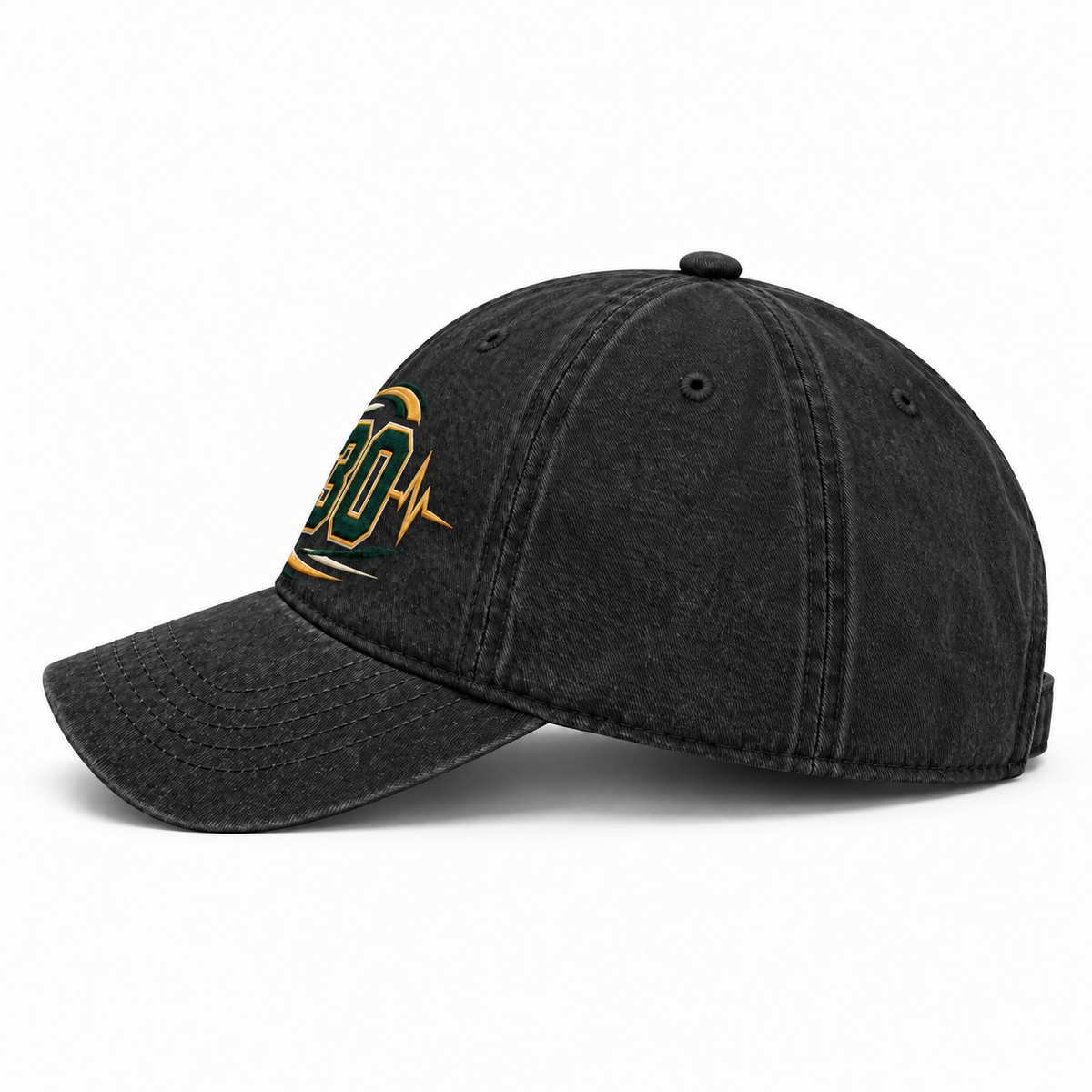 Vintage Washed Cotton Baseball Cap - Graphic Embroidered Unisex Cap