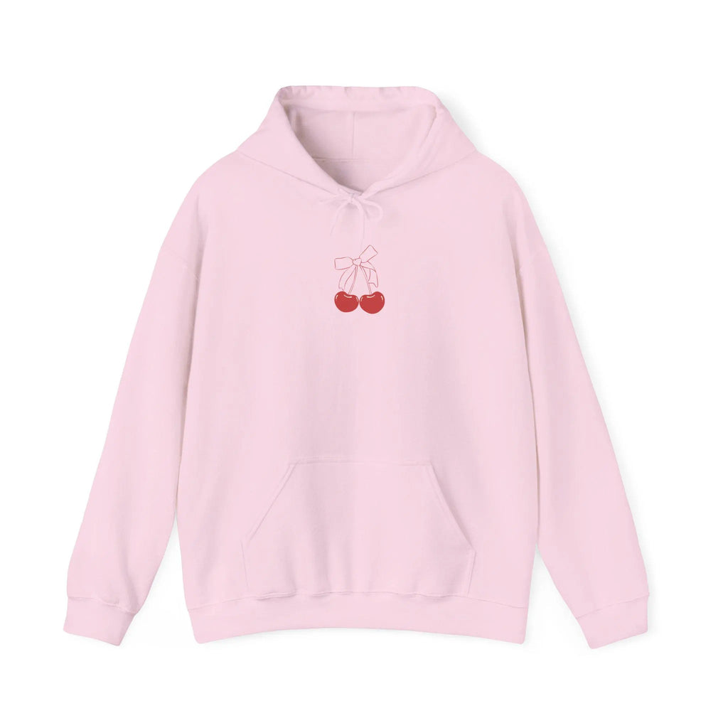 Coquette Cherry Bow Hoodie | Girly Cherry Hoodies | Soft Girl Aesthetic