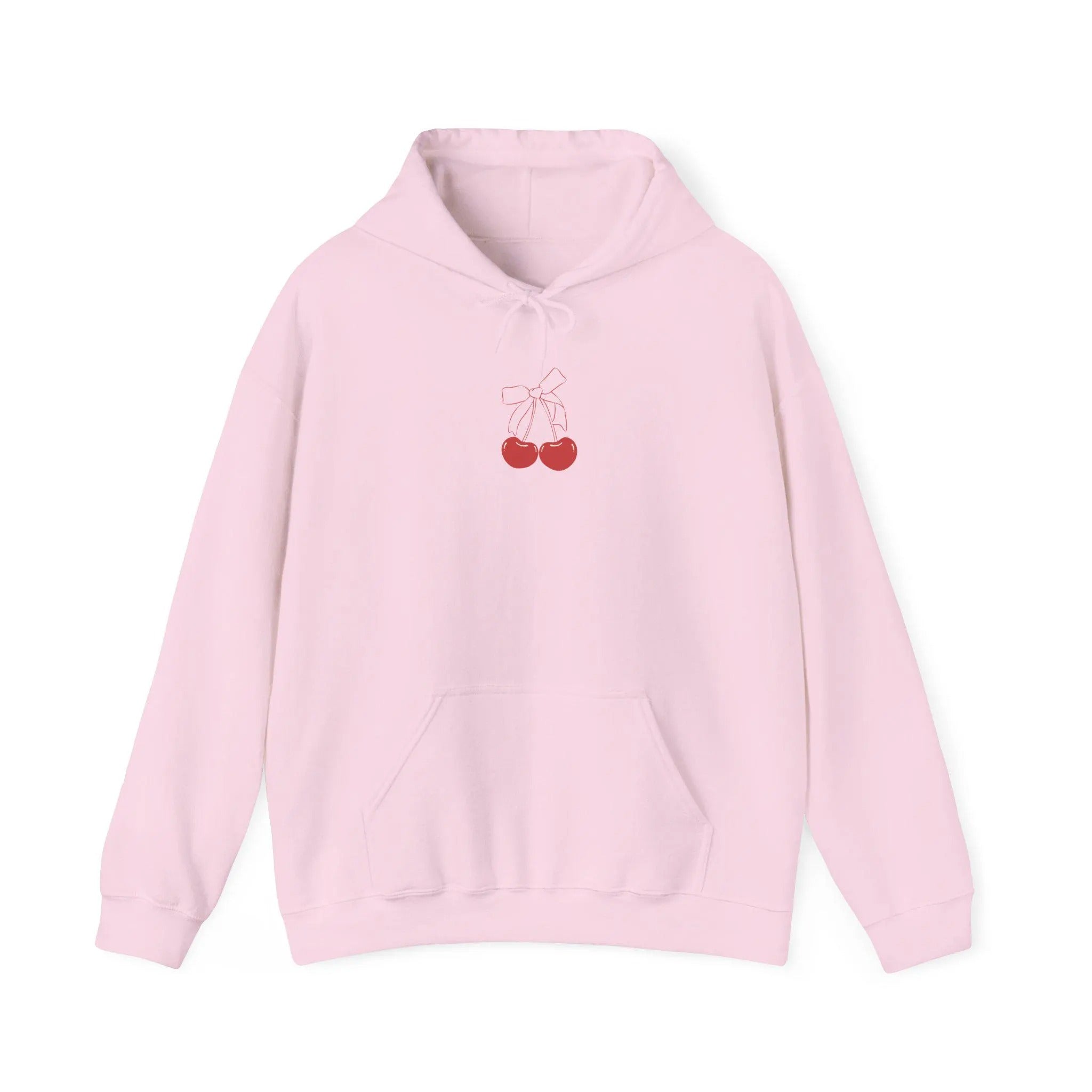Coquette Cherry Bow Hoodie | Girly Cherry Hoodies | Soft Girl Aesthetic