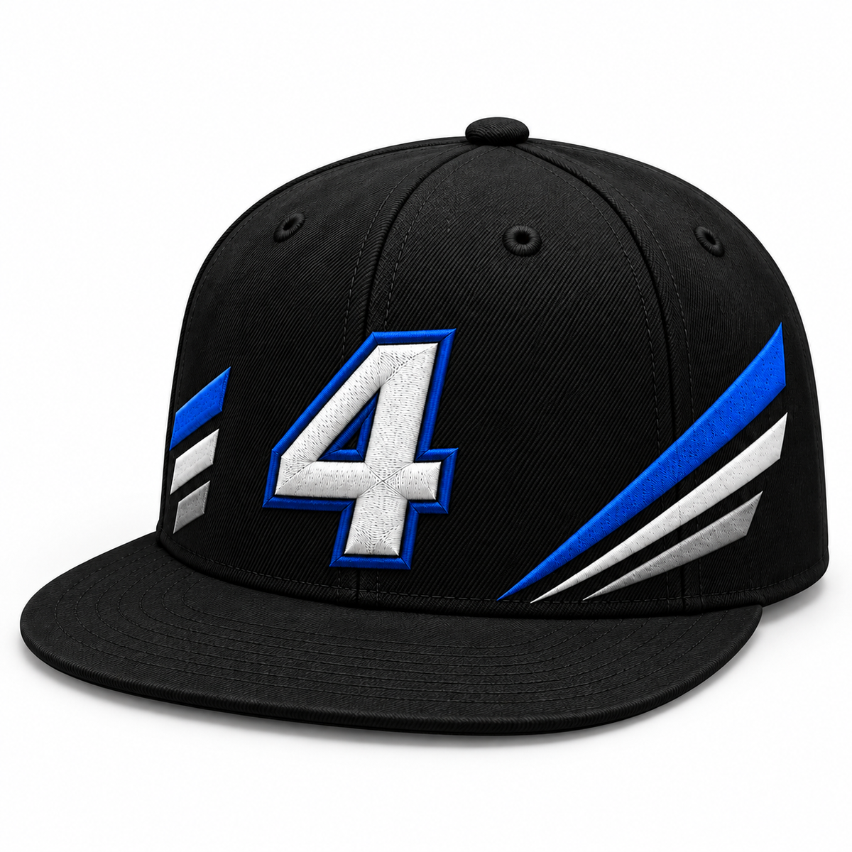 Custom Embroidered Cap Number 4 Flat Bill Snapback - Urban Streetwear Hat