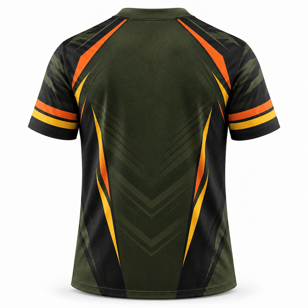 Dynamic Geometric Athletic Jersey | V-Neck Sport Shirt