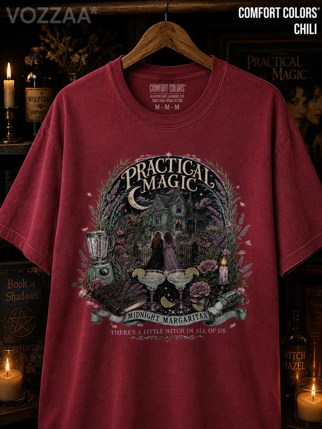 Practical Magic Shirt: Midnight Margaritas Witchy Halloween Tee