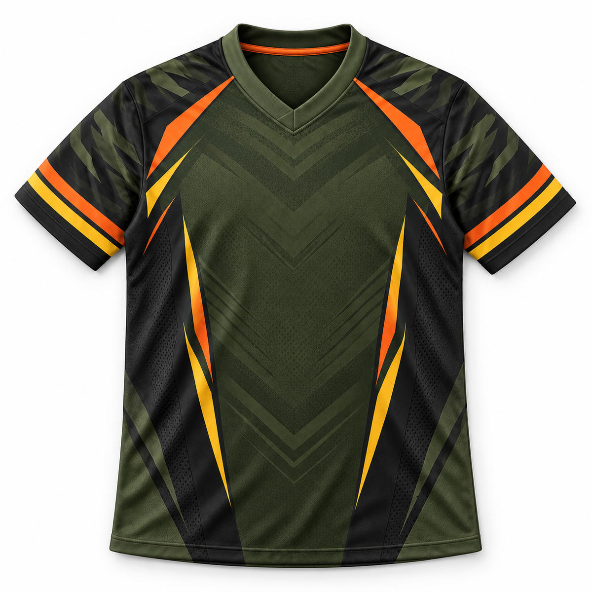 Dynamic Geometric Athletic Jersey | V-Neck Sport Shirt