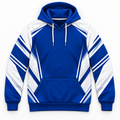 Performance Athletic Hoodie - Royal Blue & White Sublimated Pullover