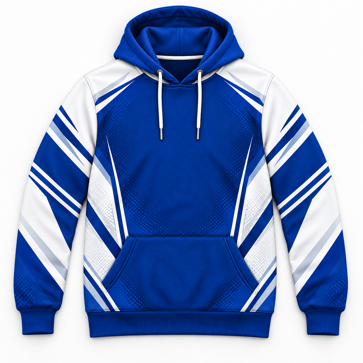 Performance Athletic Hoodie - Royal Blue & White Sublimated Pullover