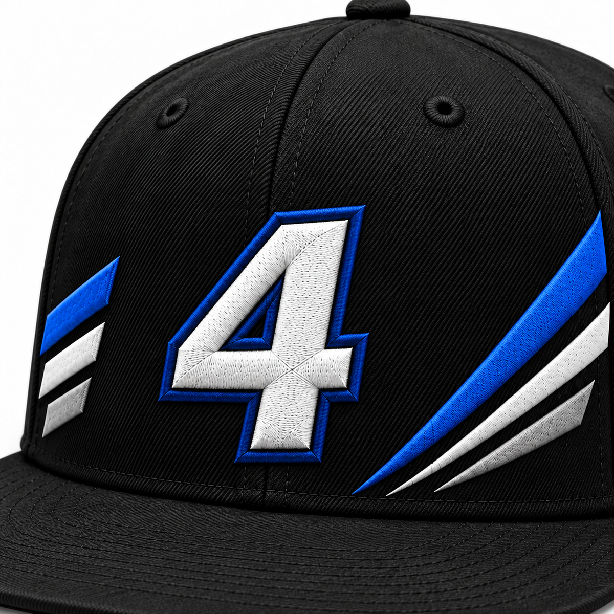 Custom Embroidered Cap Number 4 Flat Bill Snapback - Urban Streetwear Hat