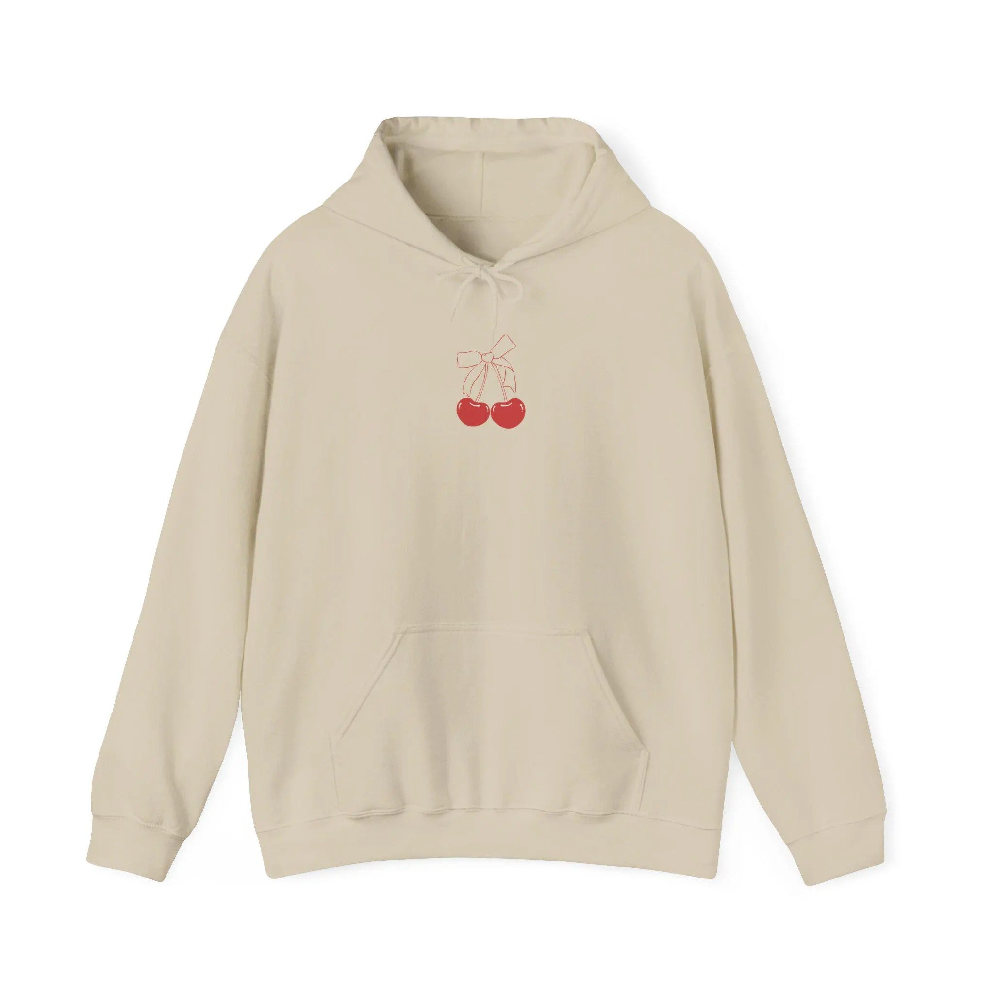 Coquette Cherry Bow Hoodie | Girly Cherry Hoodies | Soft Girl Aesthetic