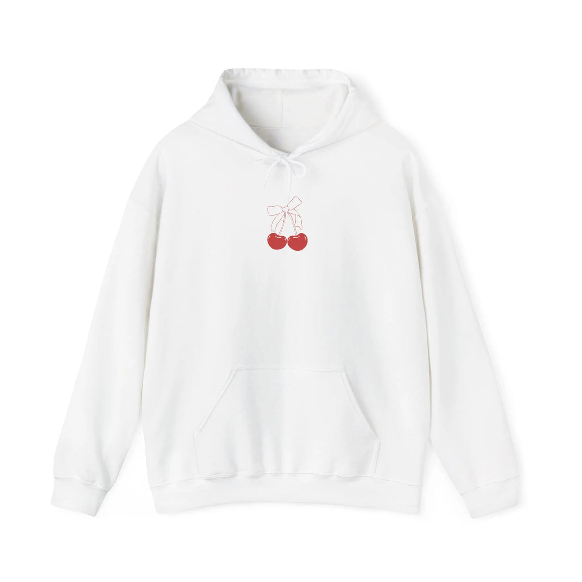 Coquette Cherry Bow Hoodie | Girly Cherry Hoodies | Soft Girl Aesthetic